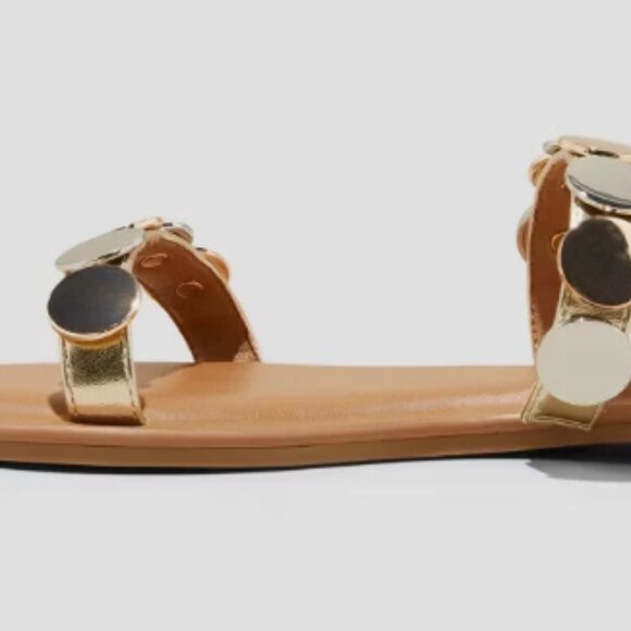 Women's Two Band Flat Sandals SIZE 7 - Picture 3 of 4